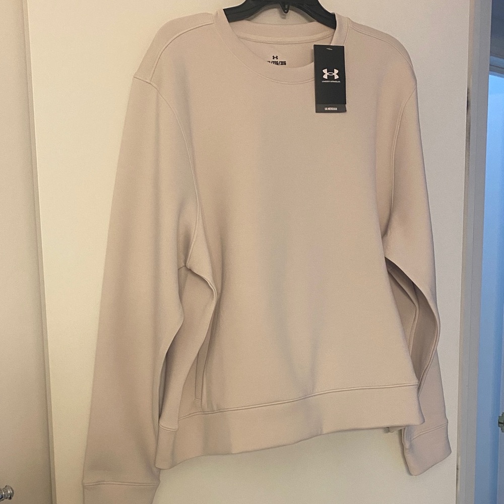 Under Armour cream-colored crewneck sweatshirt
